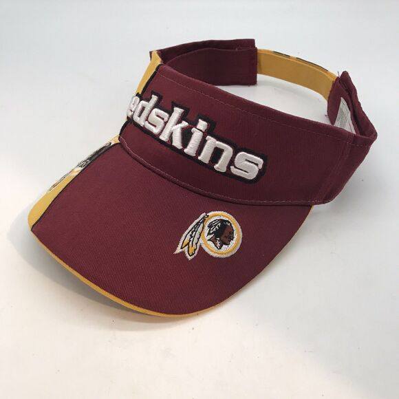 Washington Redskins NFL Visor Burgundy & Gold Twill Embroidered Logo Strapback - Picture 2 of 9